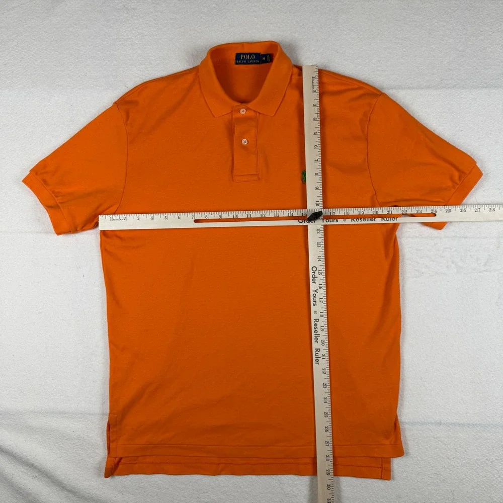 Polo Ralph Lauren Mens Orange Short Sleeve Pony Logo Polo Shirt Size M‎ RN41381